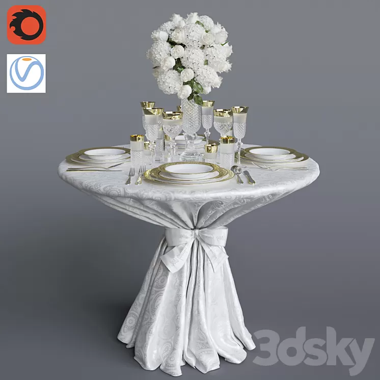 Wedding table 3D Model