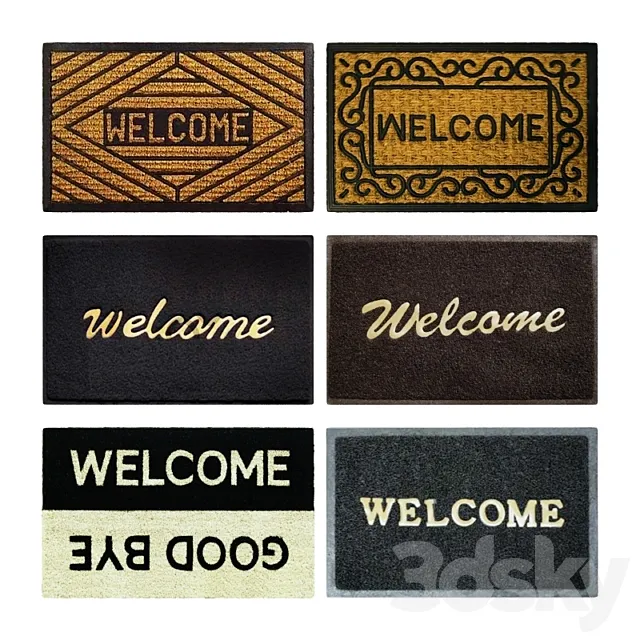 Welcome Mats for doors 3DModel