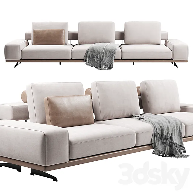 Well Three-Seater Sofa by FENDA 3DModel