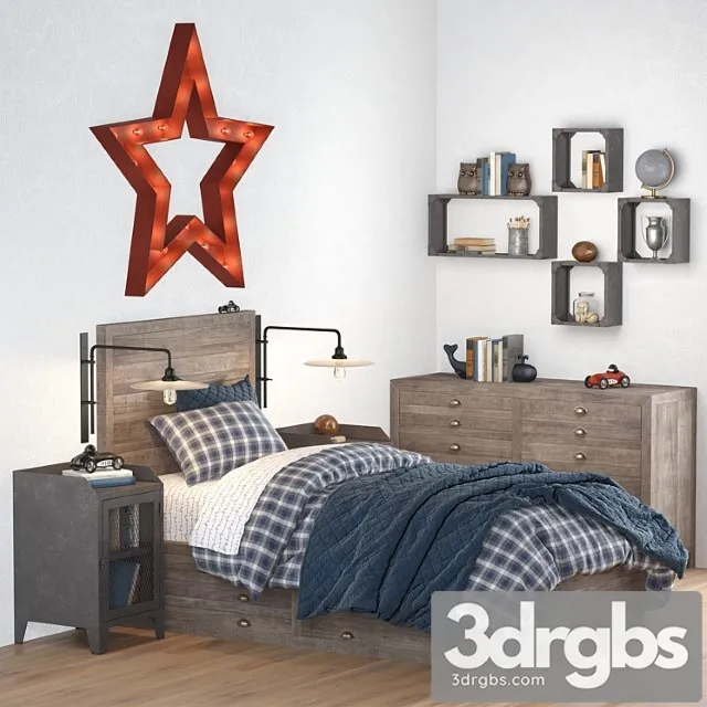 Weller Storage Bed Restoration Hardware 3D Model Free