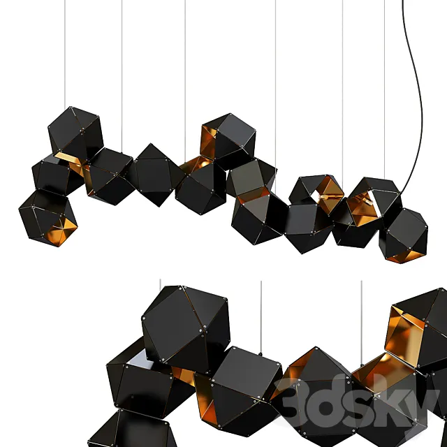 Welles long chandelier 3DModel