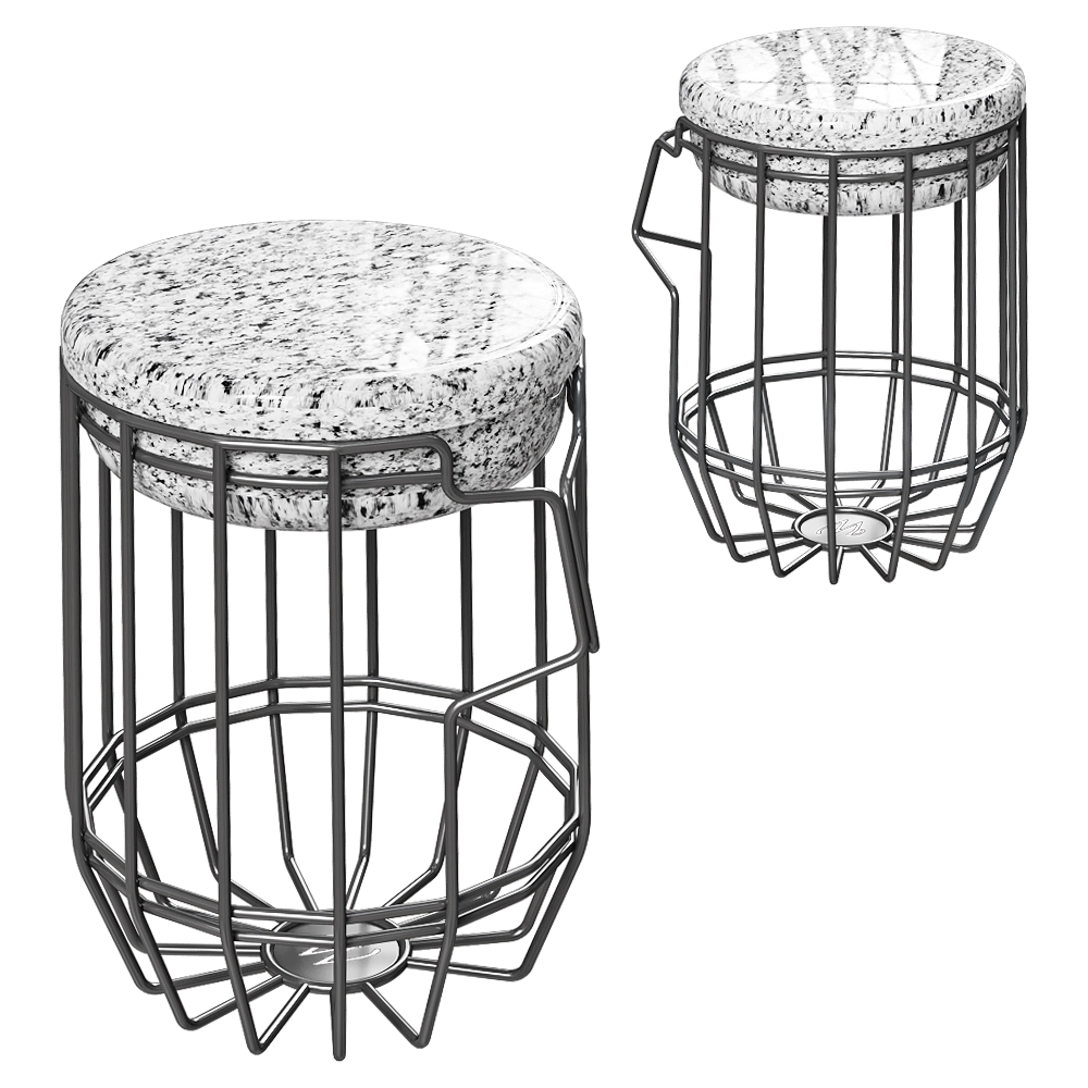 Weltevree - Stool with storage Carrier 3D Model