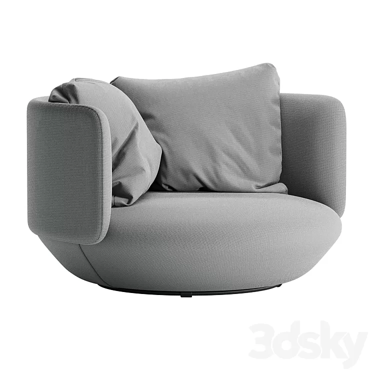 WENTZ Baixa Lounge Chair - Light Gray 3D Model