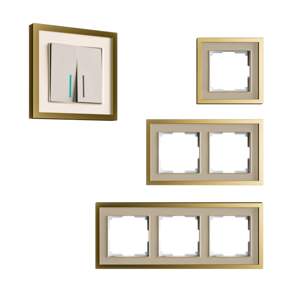 Werkel - Sockets and switches Baguette series Ivory Brass 3D Model