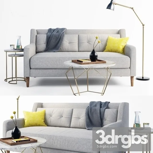 Wes Sofa Secon 3D Model Free