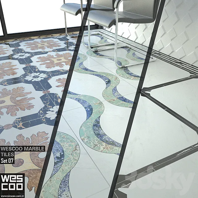WESCOO Marble Tiles WATERJET DECORS ACCESSORIES Set 07 Free Download
