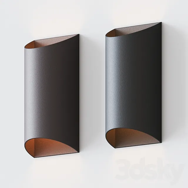 Wesley Two-Light LED Outdoor Wall Sconce by Kichler 3D Model