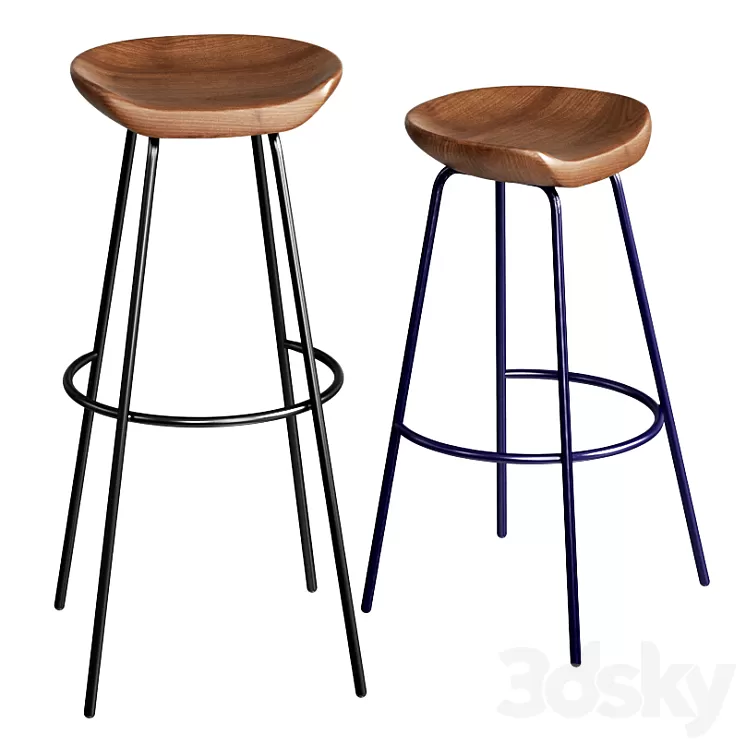 WEST ELM Alden Bar & Counter Stools 3D Model