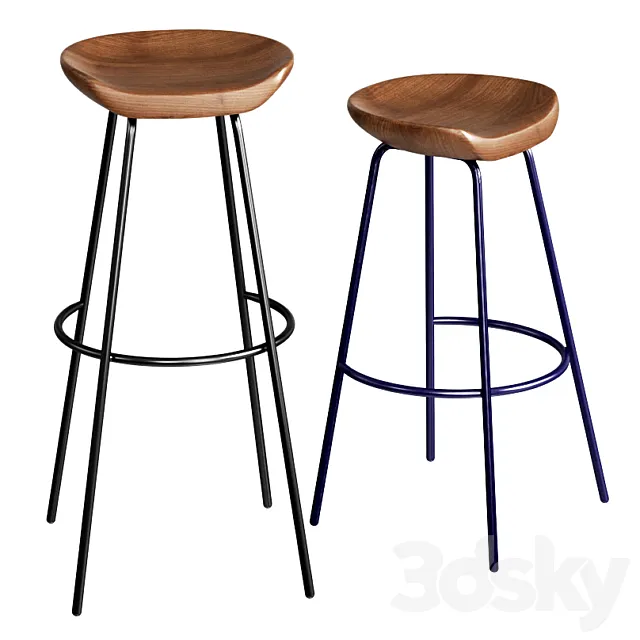 WEST ELM Alden Bar & Counter Stools 3DModel