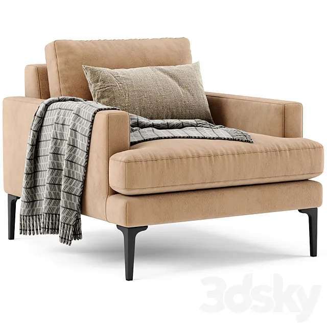 West Elm Andes Armchair 3D Model