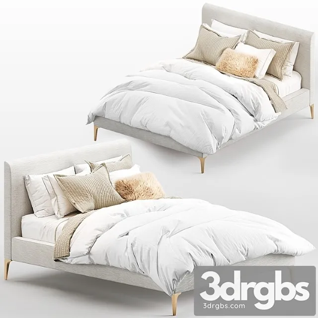 West elm andes bed 3 3D Model Free