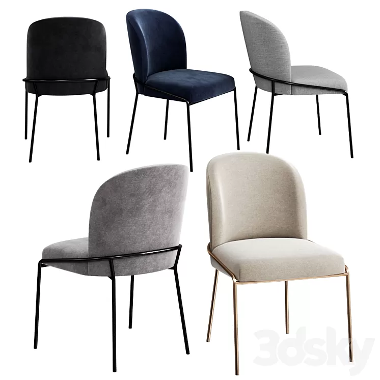 West Elm Astrud Dining Chair 3D Model