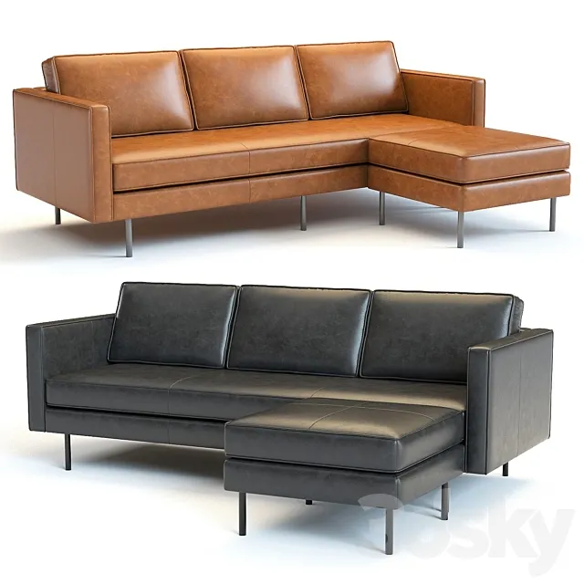 West Elm Axel Corner Sofa 3D Model