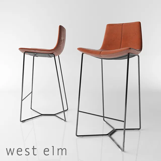 West elm Bar Stool 3DModel