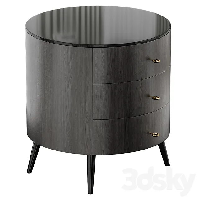 West Elm Bedside Table Mid Century Bedside 3D Model