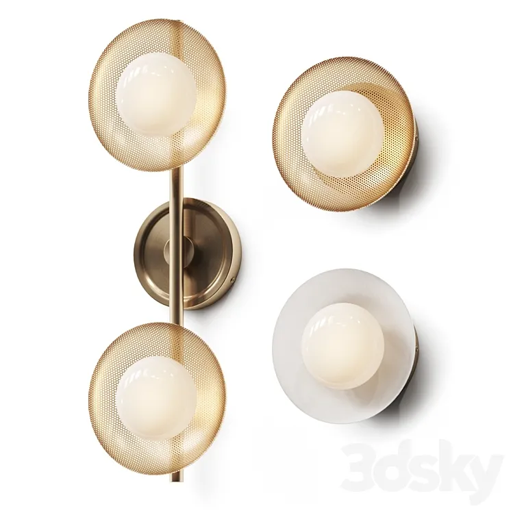 West Elm Bezel Wall Lamps 3D Model Free