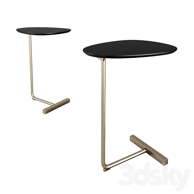 West Elm Charley C Side Table Dark Mineral 3DModel