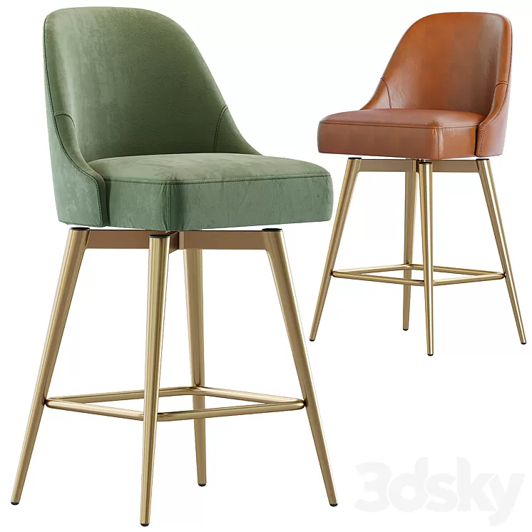 West Elm-Counter Stool 3D Model