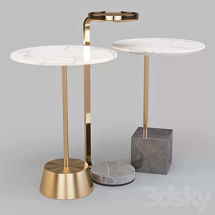 West Elm: Cube Maisie and Murray - Drink and Side Tables Set 02 3D Model