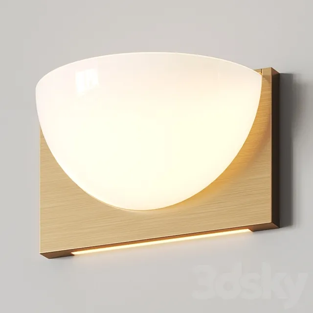 West Elm Curved Half Moon Sconce 3D Model