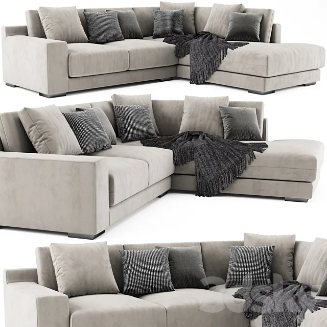 West Elm Dalton Terminal Chaise 3D Model