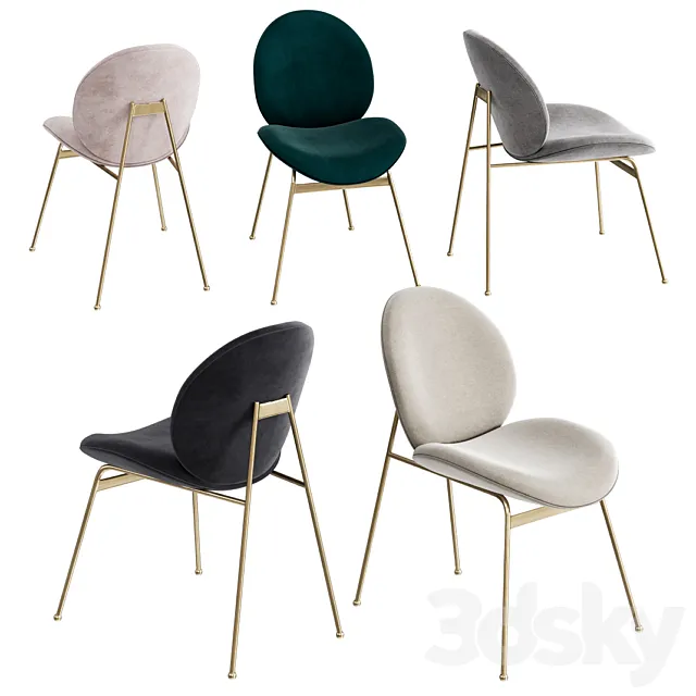 West elm Dining Chair Jane 3D Model