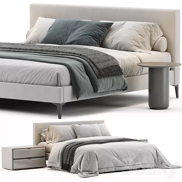 West Elm Emmett Bed 3D Model