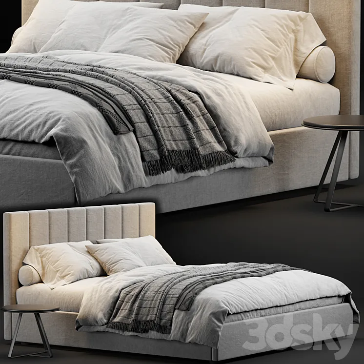 West Elm Emmett Low Profile Bed 3D Model Free