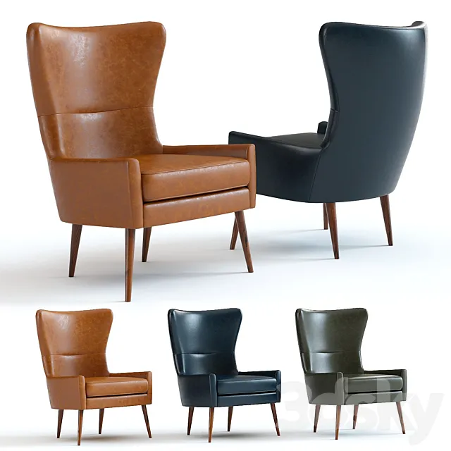 West Elm Erik Wing Chair 3DModel
