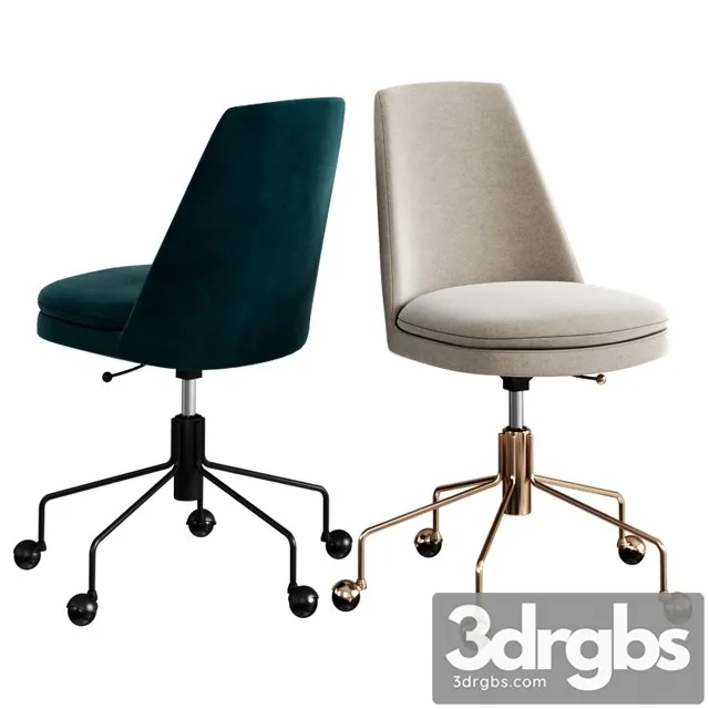 West Elm Finley Swivel Office Chair 3D Model Free