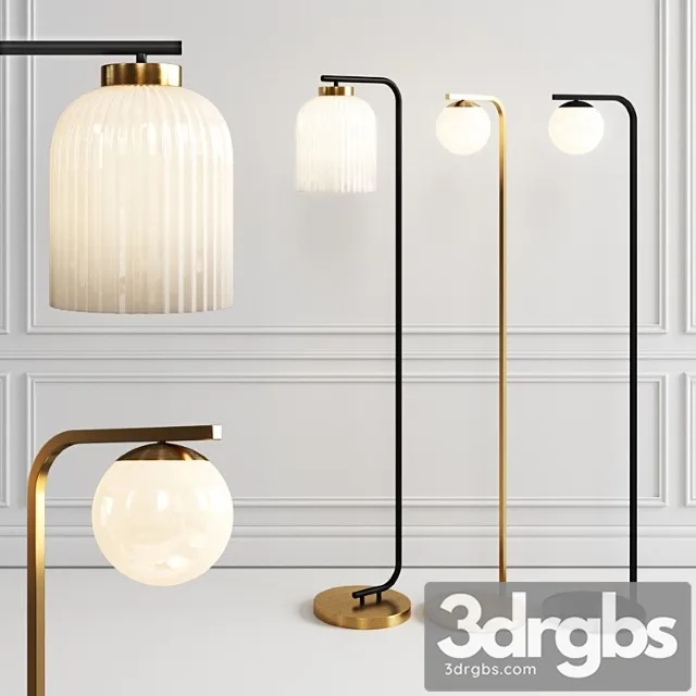 West Elm Floor Lamp Set 2 3D Model Download