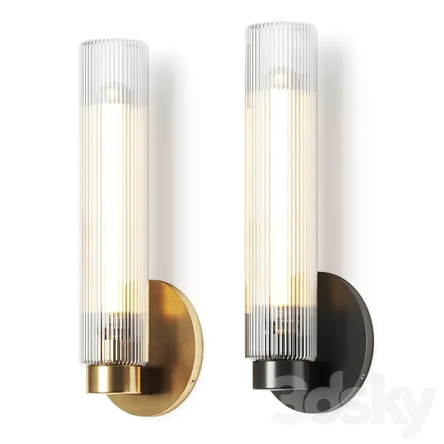 West Elm Fluted Glass Wall Lamp 3D Model