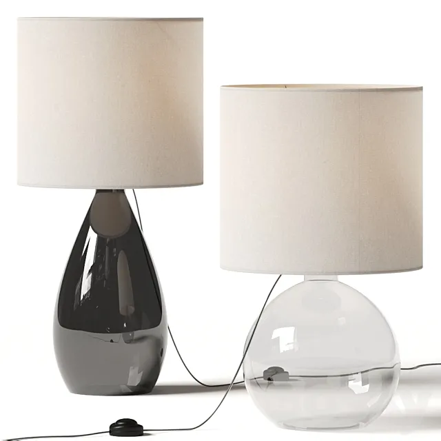 West Elm Foundational Glass Table Lamps 3D Model