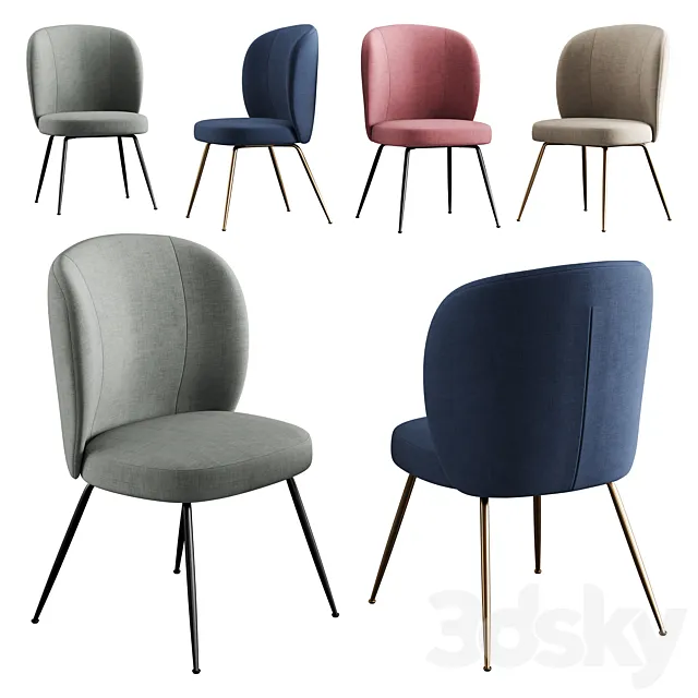 West elm greer chair 3D Model