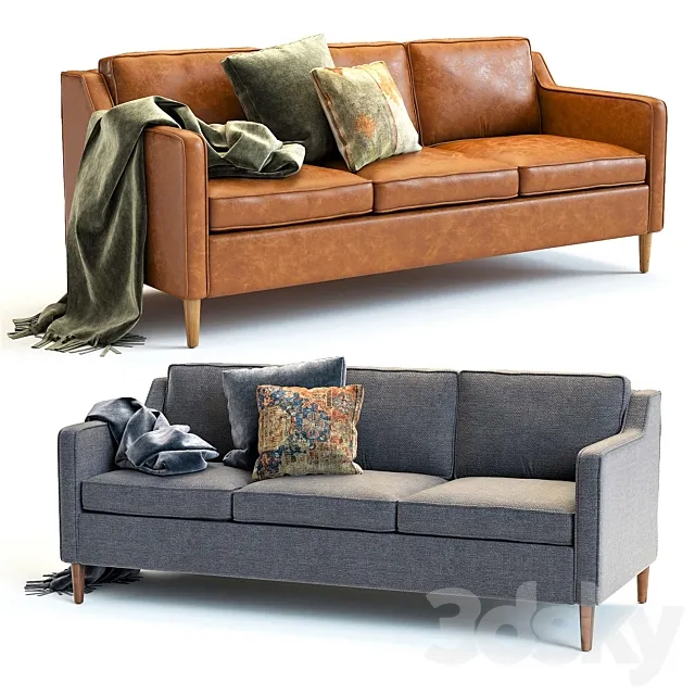 West Elm Hamilton Sofa 3D Model