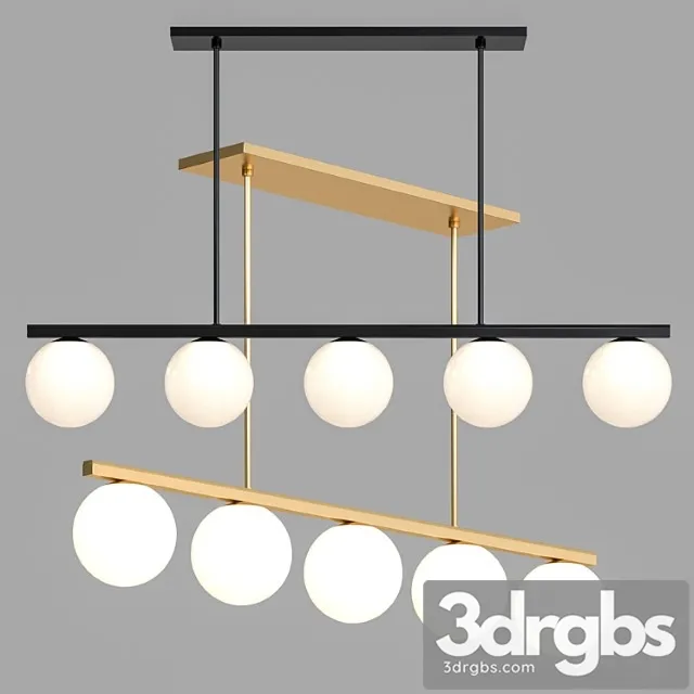 West elm - hayes linear chandelier 3D Model Free
