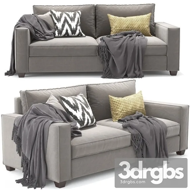 West Elm Henry Sofa 3D Model Free