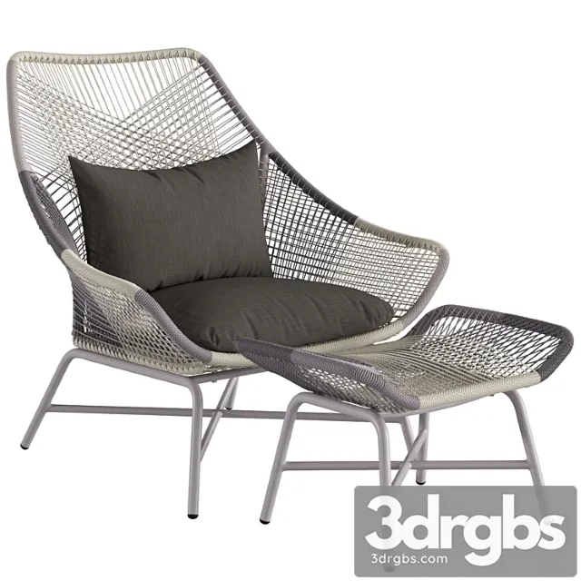 West Elm Huron Ulichnoe Sadovoe Kreslo 3D Model Free