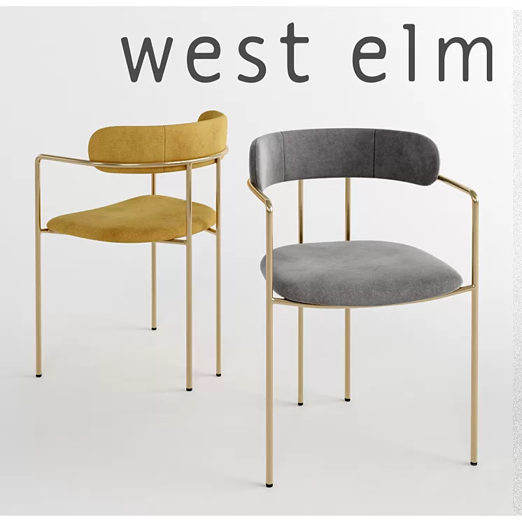 WEST ELM Lenox Dining Chair 3D Model