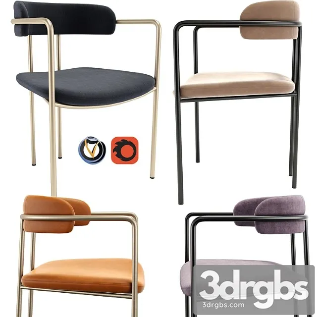 West elm lenox dining chair_3 2 3D Model Free