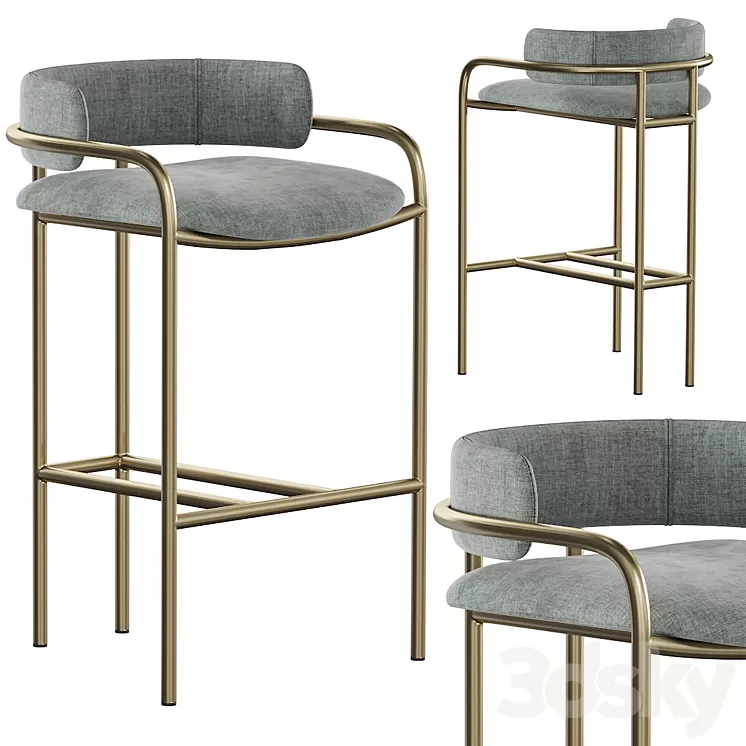 West Elm-Lenox Velvet Counter Stool