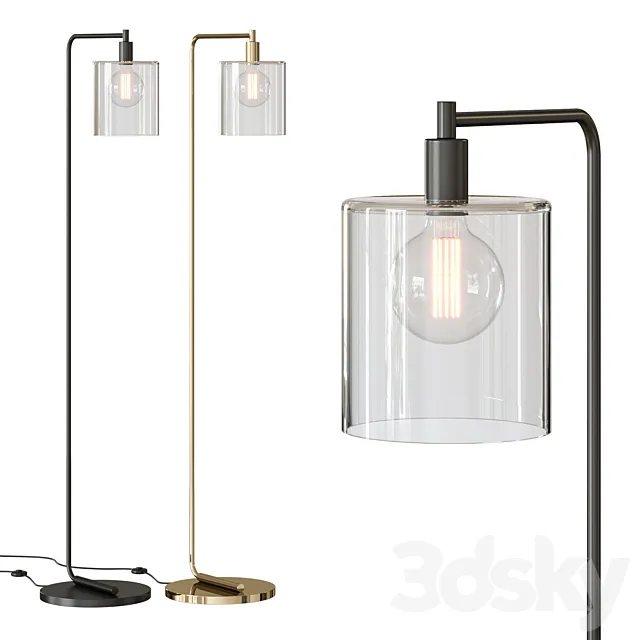 West elm lens floor lamp 3D Model