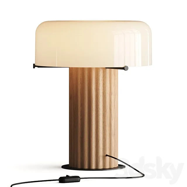 West Elm Linus Fluted Table Lamp 3DModel