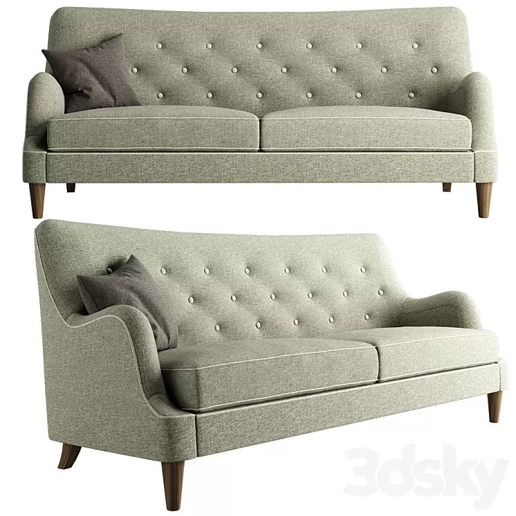 West Elm Livingston Sofa 3D Model