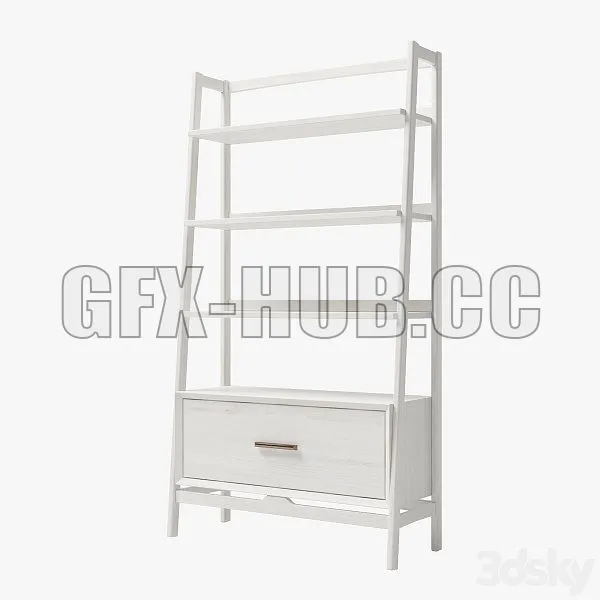 West Elm Mid Century Bookshelf 3D Model