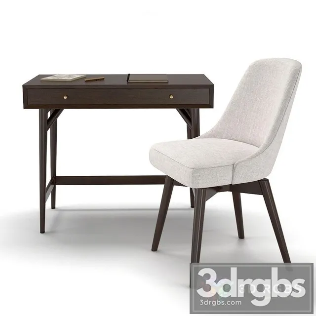 West Elm Mid Century Swivel Chair 3D Model Free