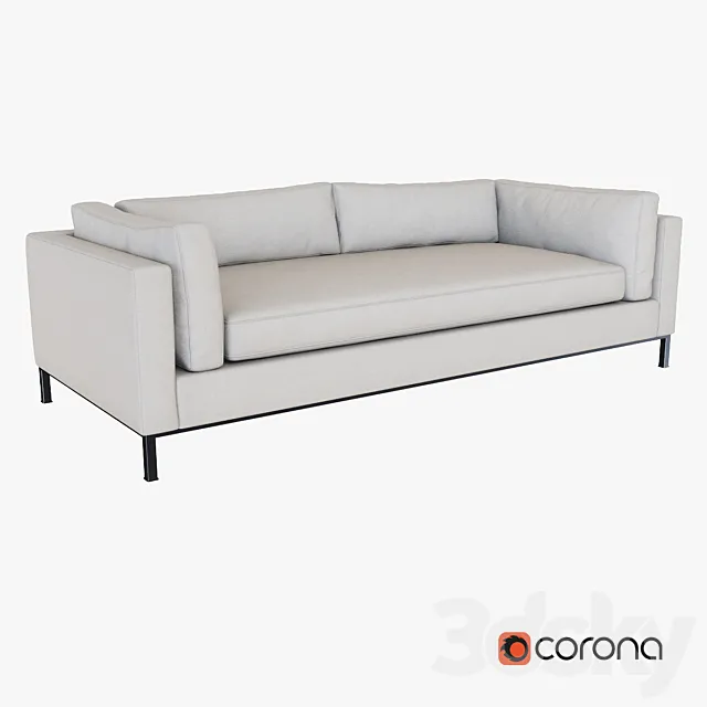 West Elm Modern Arm Sofa 3D Model
