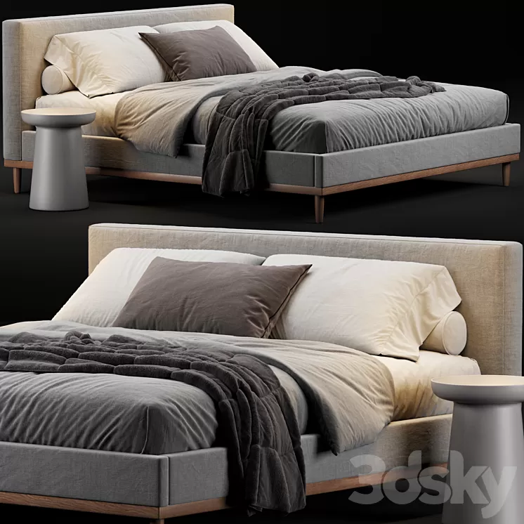 West Elm Newport Bed 3D Model Free
