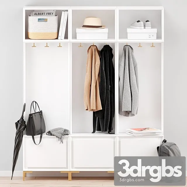 West elm nolan entryway set 2 3D Model Free