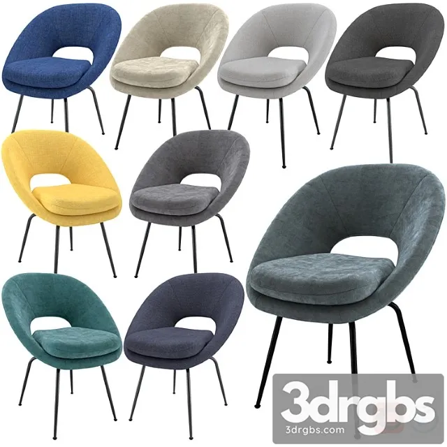 West elm orb dining chair 2 3D Model Free